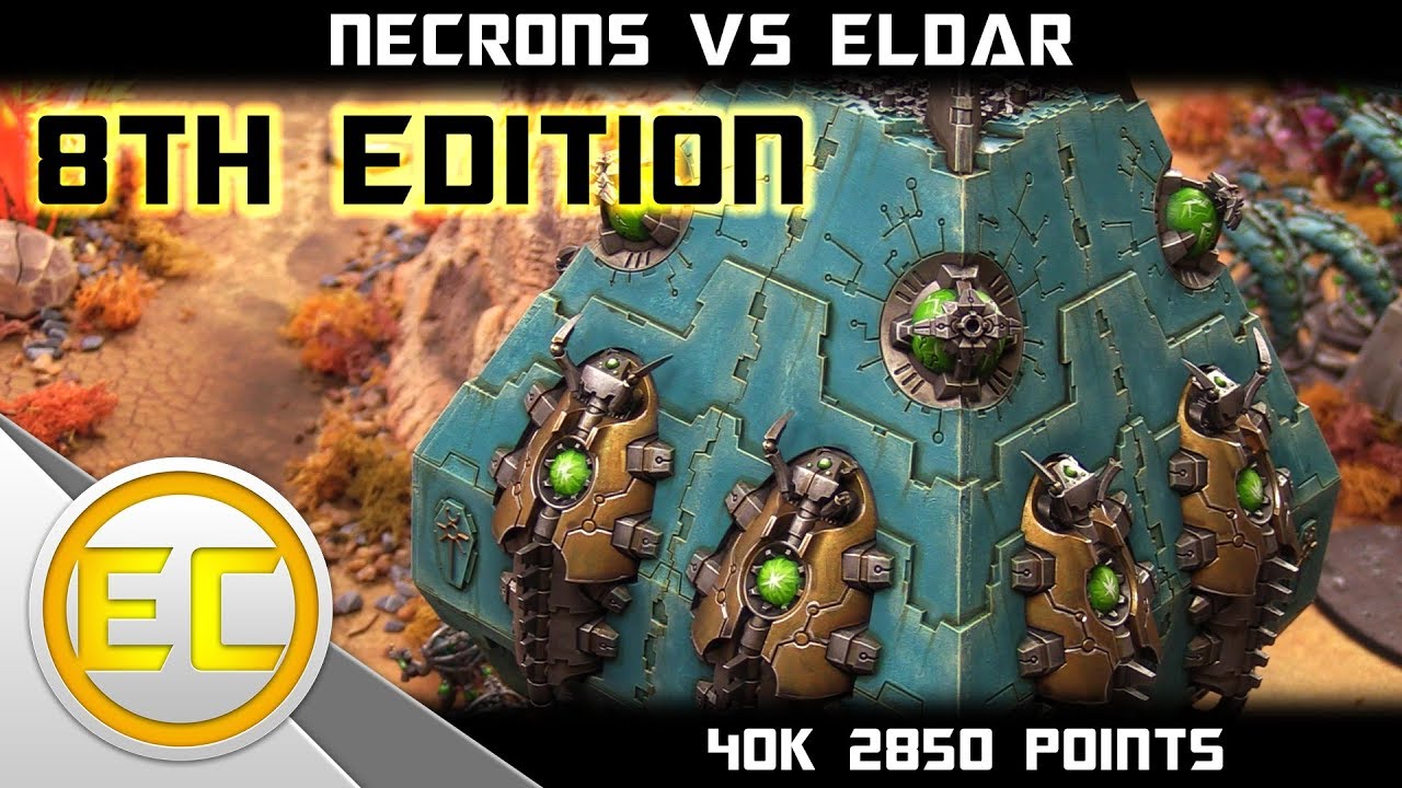 Necrons vs Eldar Warhammer 40,000 8th Edition Battle Report 1080p