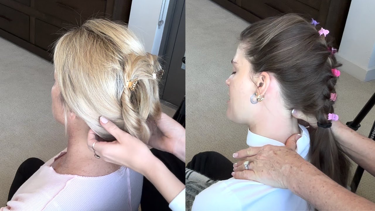 ASMR with my mom 💕 (whisper chat, hair brushing, braids, hairstyling)