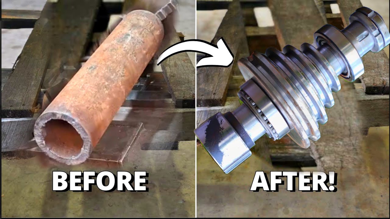 Full Process Of Making DIY Metal Lathe Machine Spindle With Different Lathe Techniques 