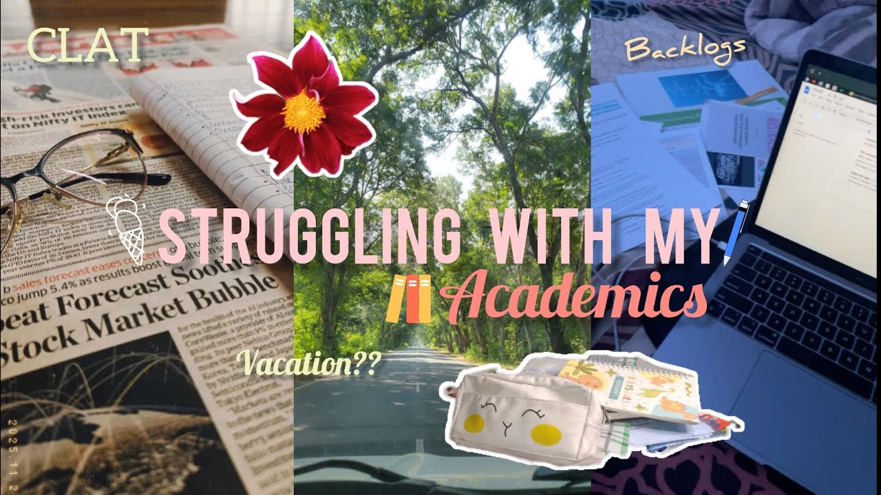 Struggling with my Academics 📒✏️ | CLAT ASPIRANT 👩🏻‍⚖️