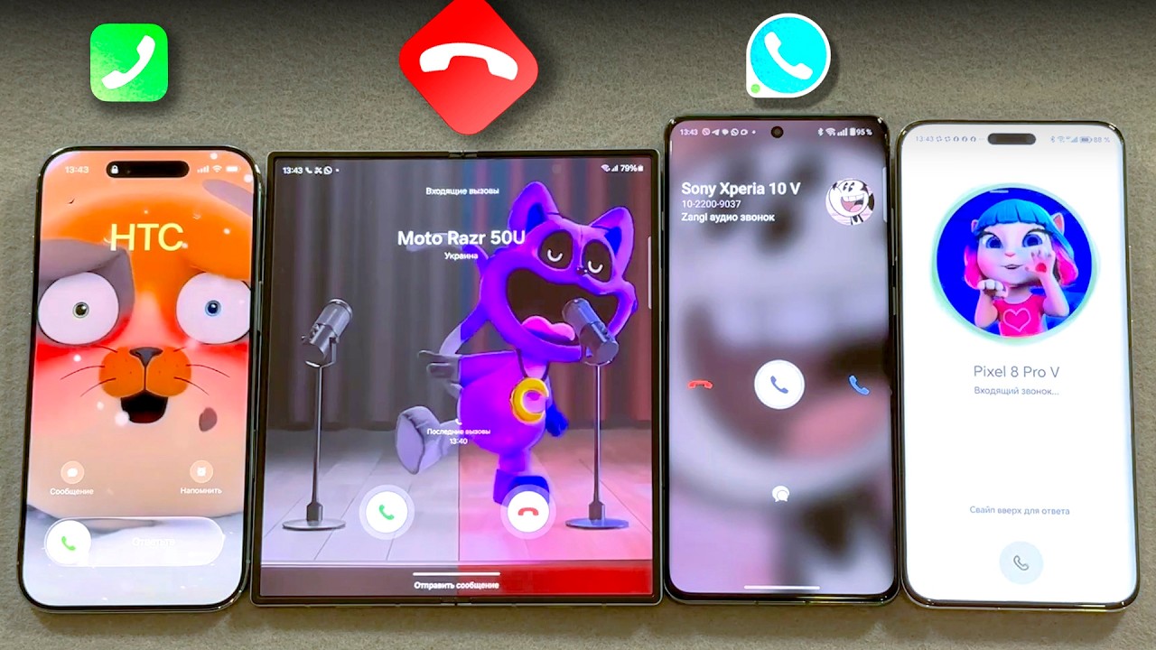 iPhone vs Samsung vs OnePLUS vs Honor Magic in different ringtones Incoming Call