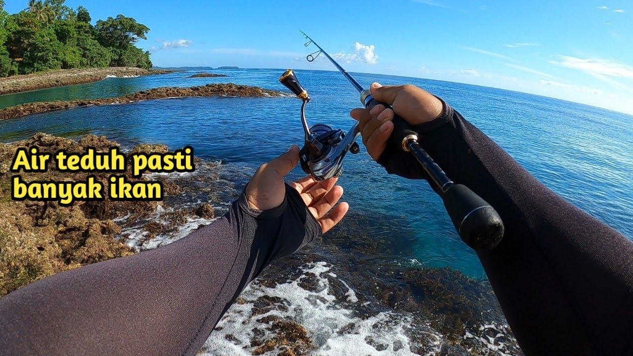 Ultralight casting di pantai Papua ❤ Pantai indah, ikan melimpah