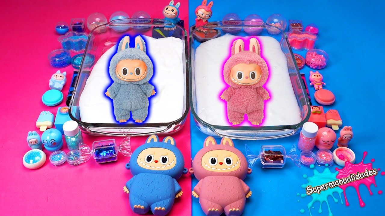 Mezclando Labubu Rosa VS Azul - Supermanualidades