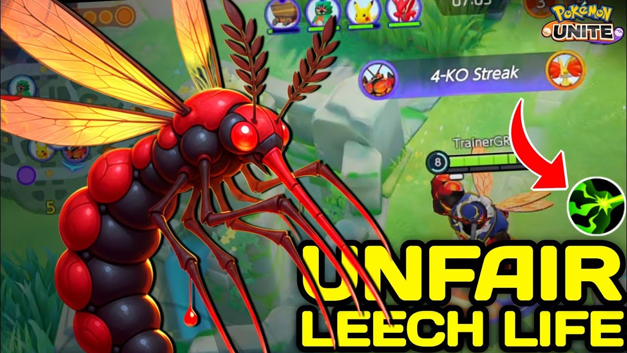 100K Damage Leech Life Buzzwole becomes a totally illegal Pokemon with Big Root 😱 Pokemon Unite