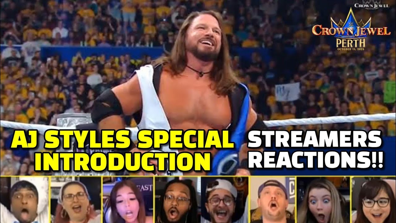 Специальное представление AJ Styles: подборка реакций стримеров | WWE Crown Jewel 2025