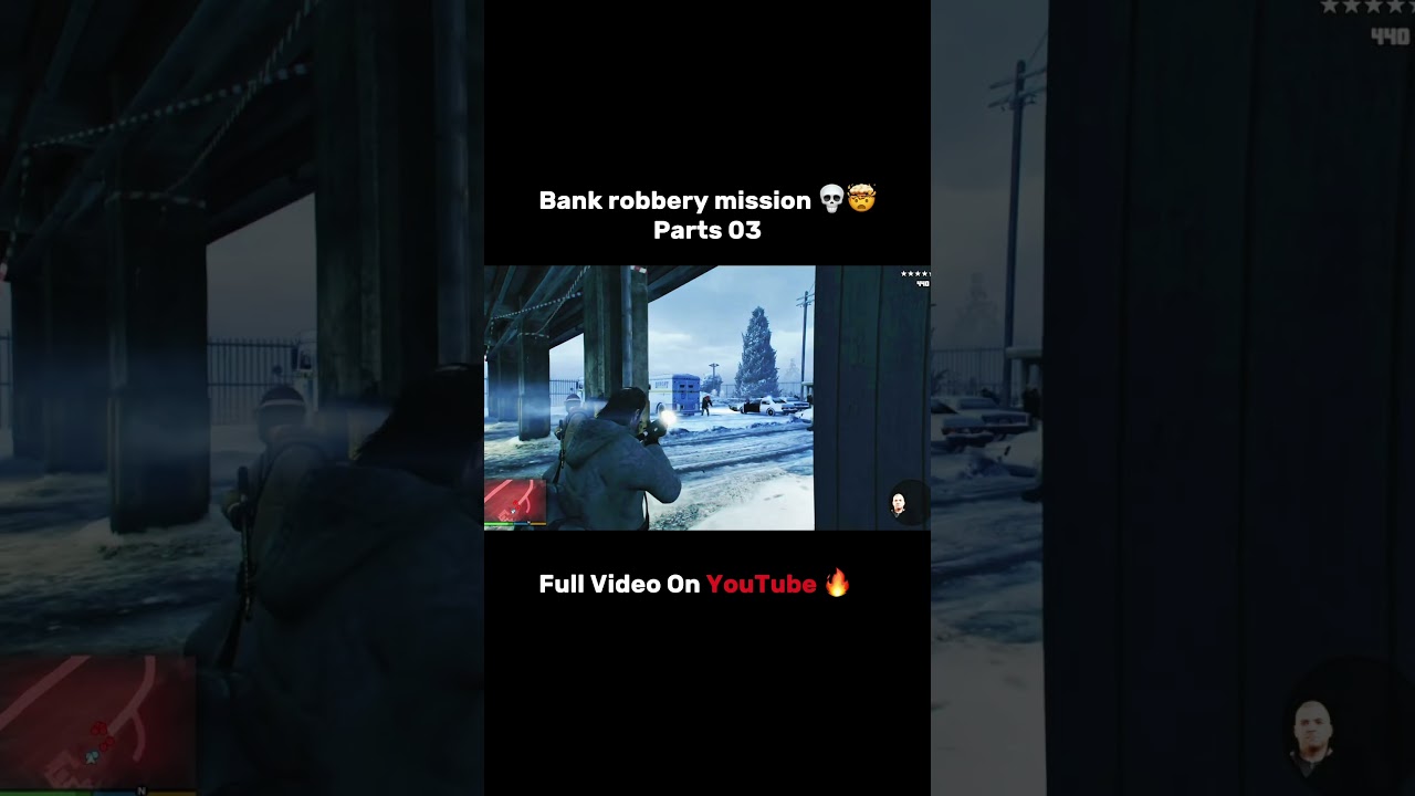 GTA V First Mission Bank Robbery 💀🤯||#gta5 #gtav #gaming #shorts #shortsfeed