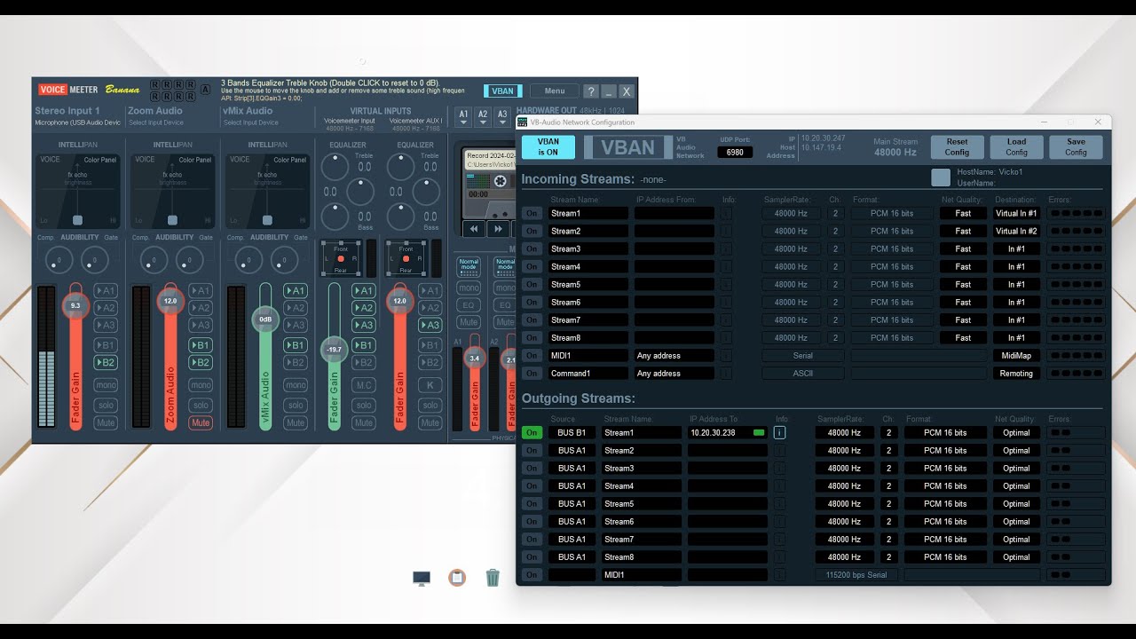 HOW TO SEND AUDIO OVER YOUR LOCAL NETWORK USING VOICEMEETER VBAN