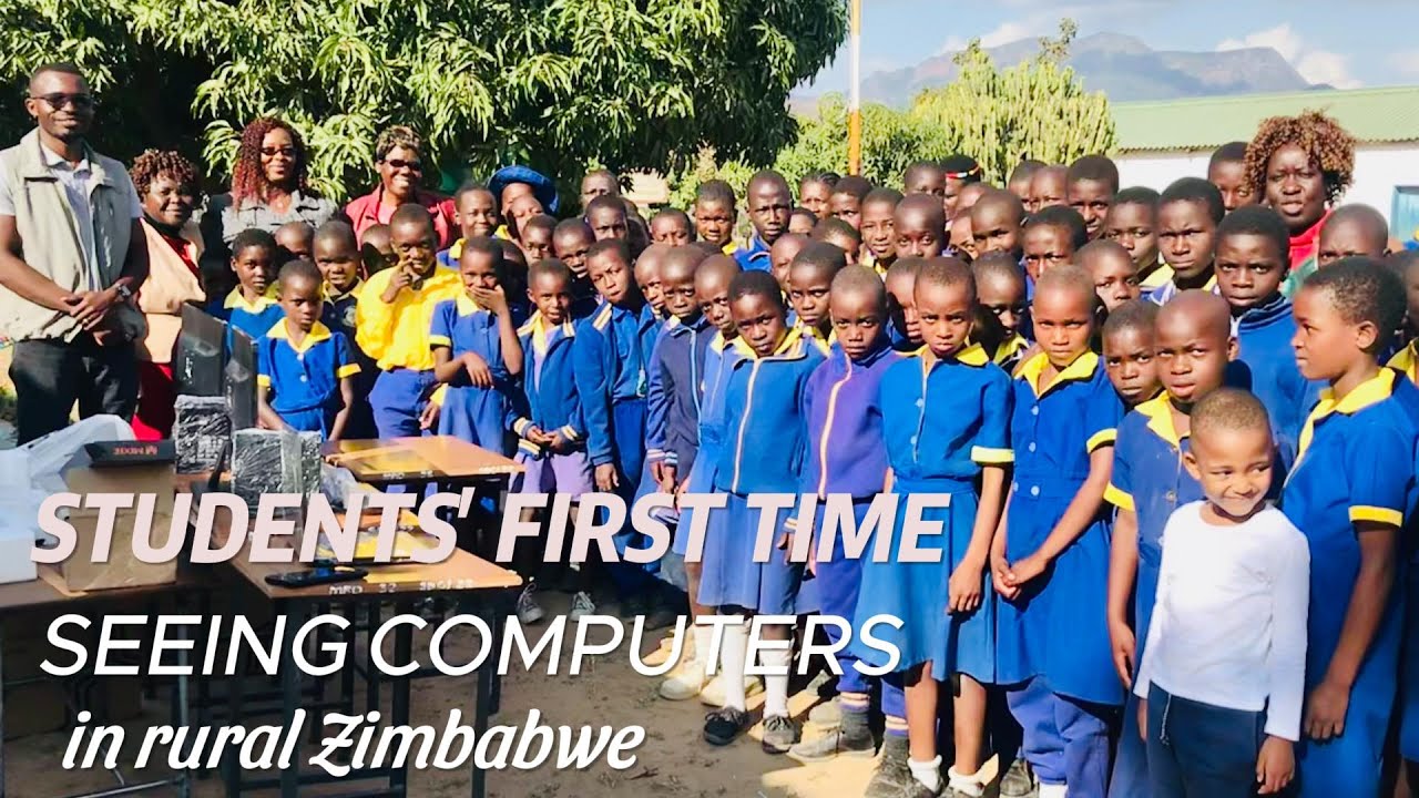 Students' first time seeing computers: Mberengwa,Zimbabwe