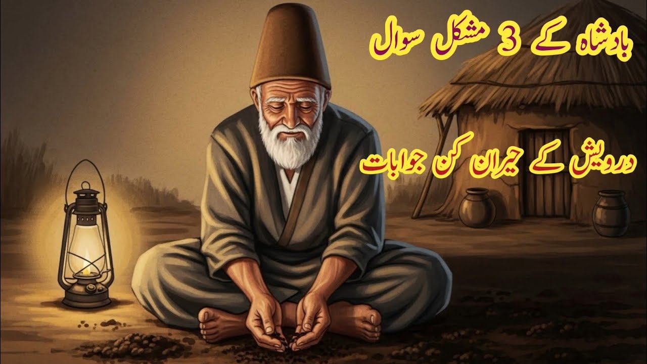 Badshah ke 3 Mushkil Sawal… Darwaish ke Hairan Kun Jawab | Sabaq Amoz Kahani|Sachi story|
