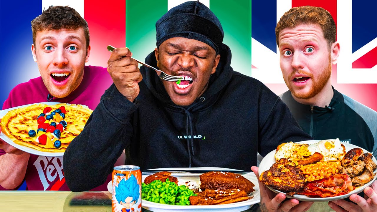 SIDEMEN EAT FOOD FROM DIFFERENT COUNTRIES 24 HOURS CHALLENGE