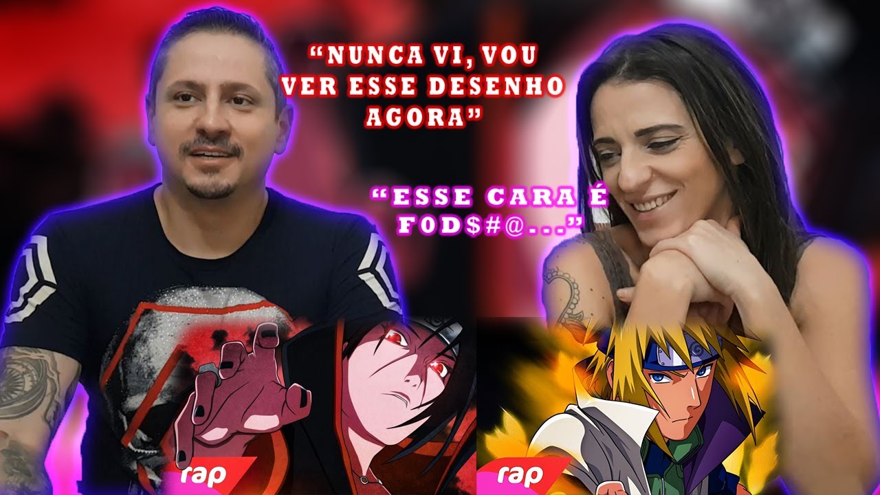 REACT DOS MEUS PAIS (teu) | 2 EM 1 | 7 MINUTOZ - Rap do Minato e Rap do Itachi