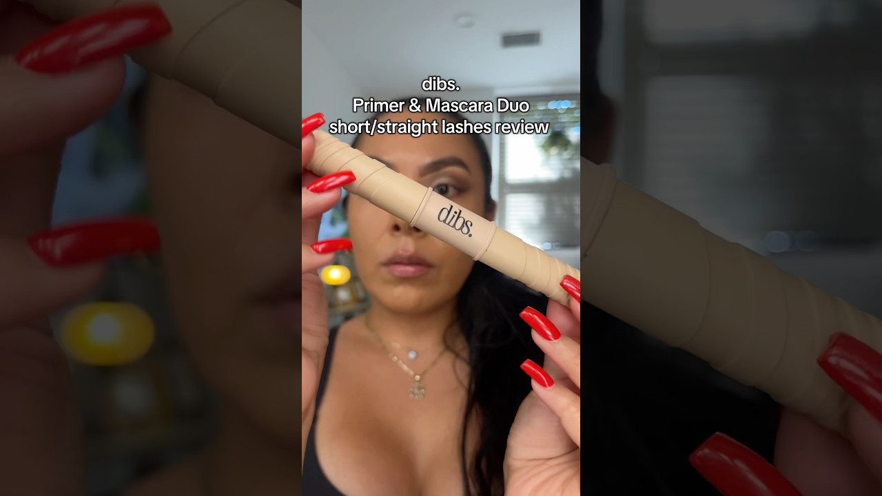 Trying DIBS mascara duo on short/straight lashes! 
