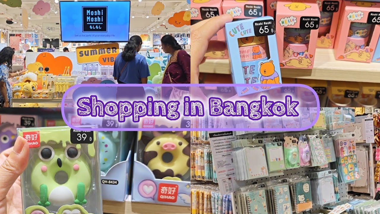 Bangkok Vlog 🛍️ Moshi Moshi​ Shop Cheapest &​ Cutest Stationery​ โมชิโมชิ #bangkok​ #shopping​