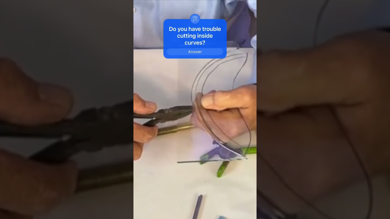 Cutting Inside Curves in Glass