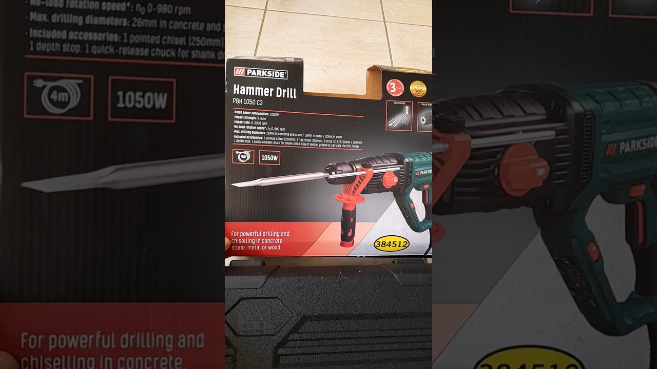 Unboxing parkside hammer drill 