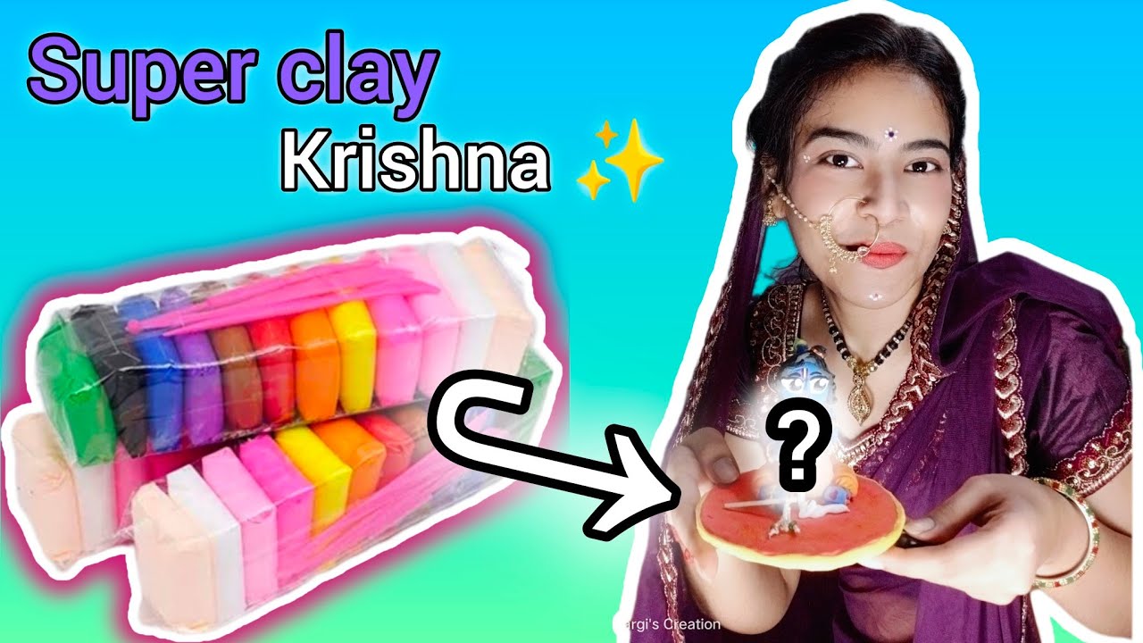 Diy Supar Clay Little Krishna making  #littlekrishna #radhakrishna #cute #ytshorts #easydiy #ytviral