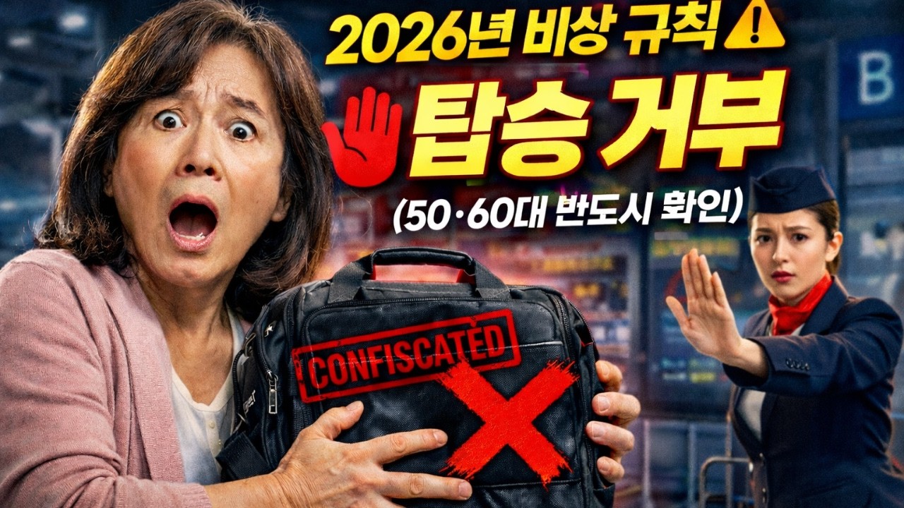 2026년 비상 경고‼️ 이 가방 들면 100% 탑승 거부됩니다 (50·60대 반드시 확인)