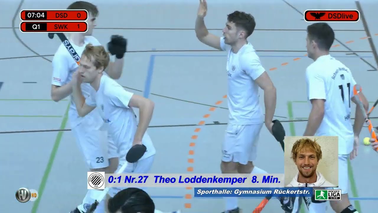 2. Hallenhockey Bundesliga Herren West DSD Düsseldorf vs. Schwarz-Weiss Köln 09.02.2025 Livestream