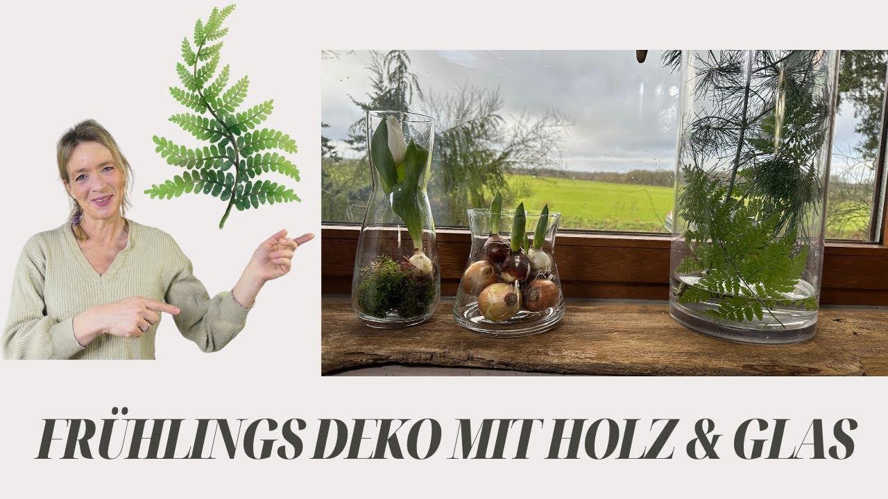 Kreativität trifft auf Frühling:💚 Die schönsten DIY Frühlingsdeko Ideen mit Holz & Glas