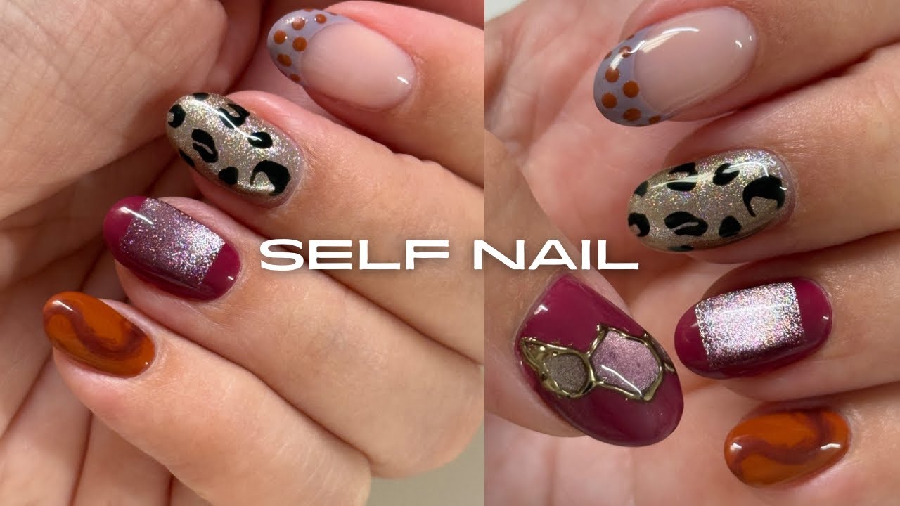 Self Nail | Easy Fall Mix & Match Nails