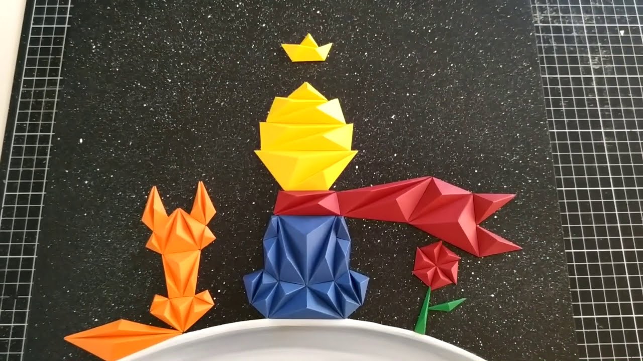 Como REALIZO EL PRINCIPITO en ESCULTURA DE PAPEL 🦊🤴👑🌹🌑