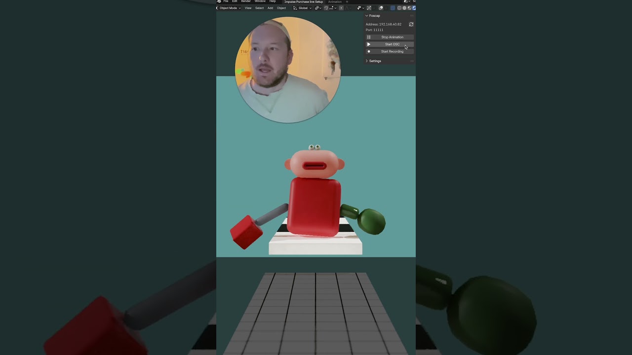 Blender Live Puppeteering Demo #b3d #blender3d #animation
