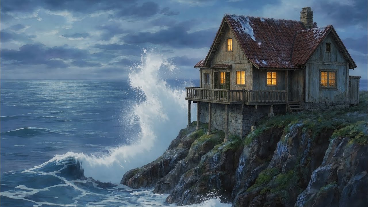 A Quiet Coastal Family Life 🌊 | Ghibli-Inspired Animation | Cozy Cooking & ASMR | Quiet Zone