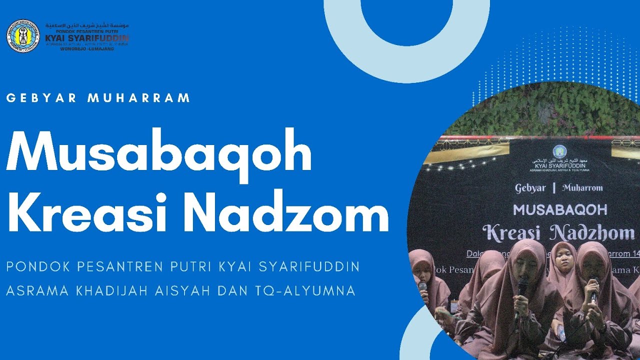 Kreasi Nadzom Tasrif Istilahi || PPs Putri Kyai Syarifuddin Asrama Khadijah Aisyah & TQ-Alyumna