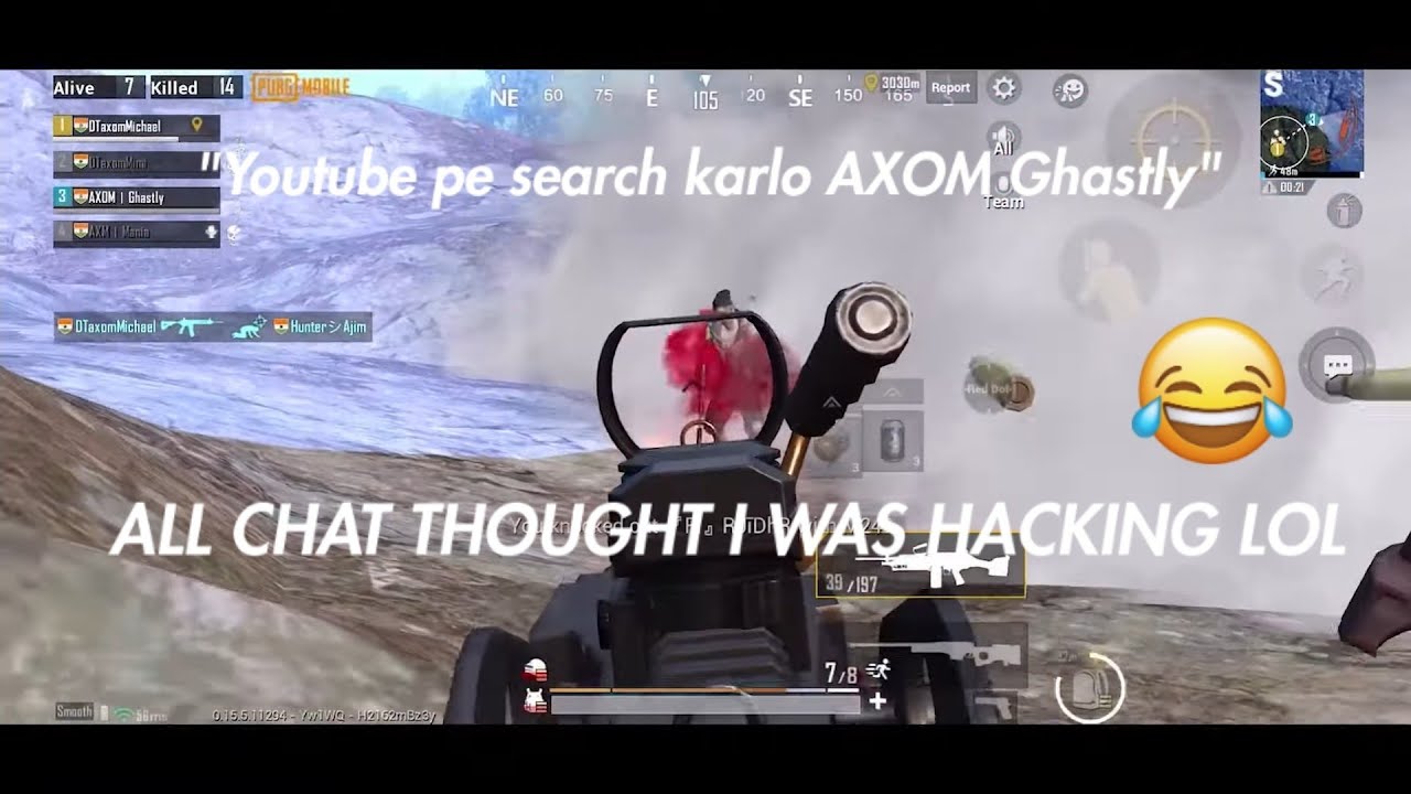 All Chat thought I was hacking and this was my teammates reaction xD | PUBG Mobile