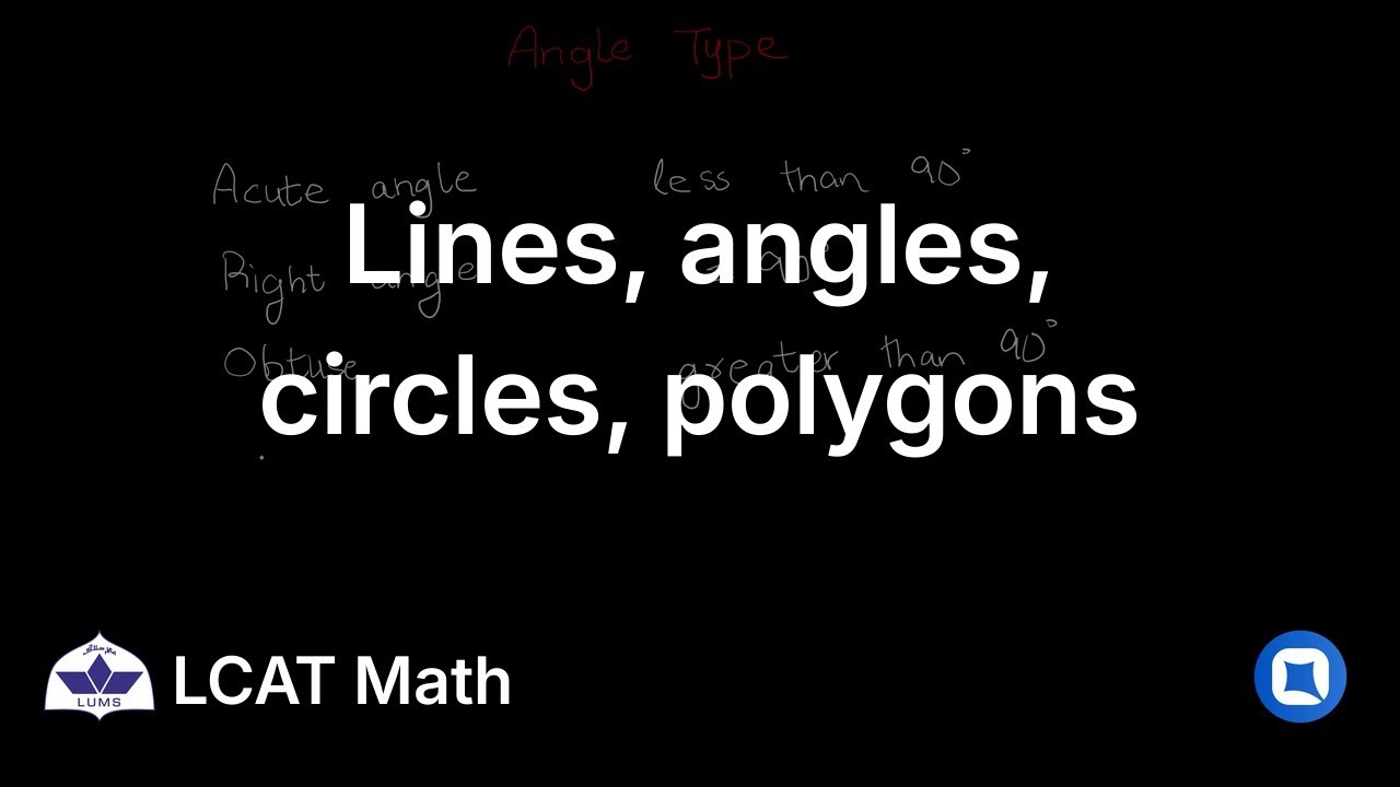 LUMS LCAT Math | 12.1 Lines, angles, circles, polygons | Qallam
