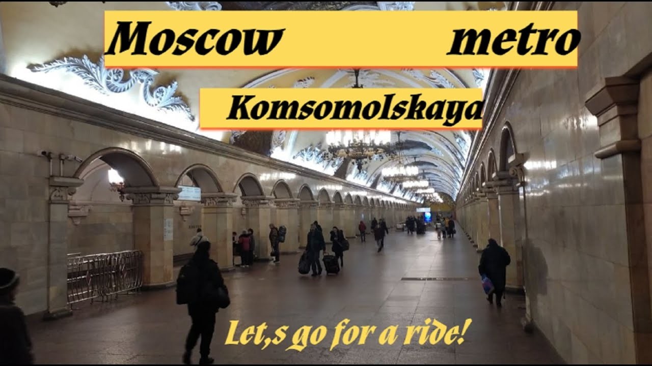 metro St Petersburg -interior view, arrival and departure of the train