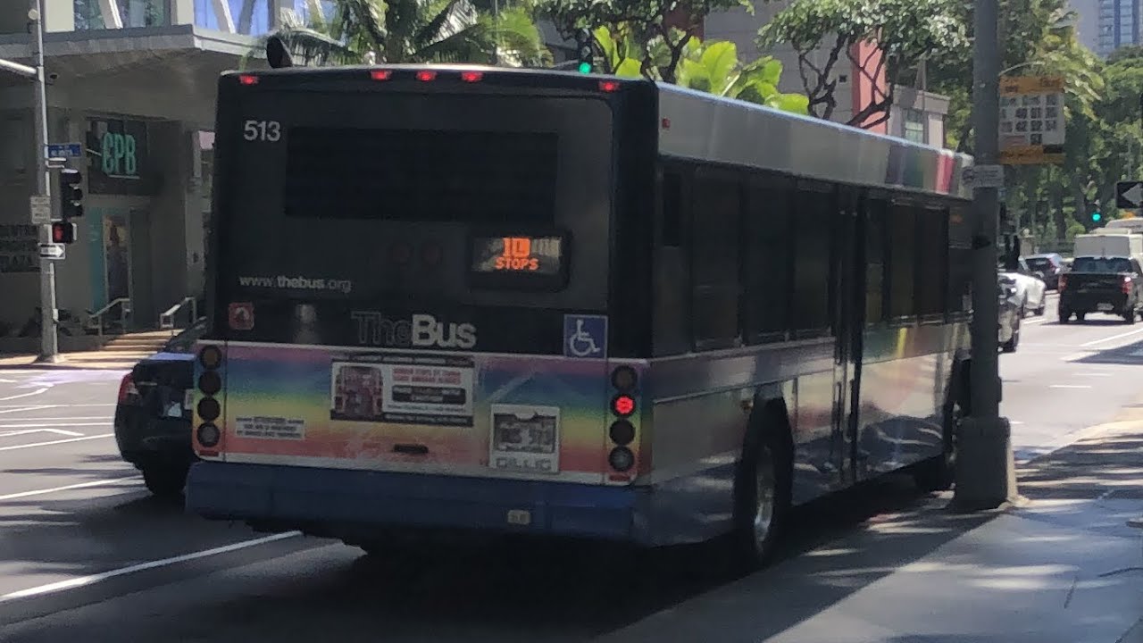 Thebus Honolulu Bus' 513 Gillig Low Floor 40' Ft Route 1L Limited Stops! Hawaii Kai