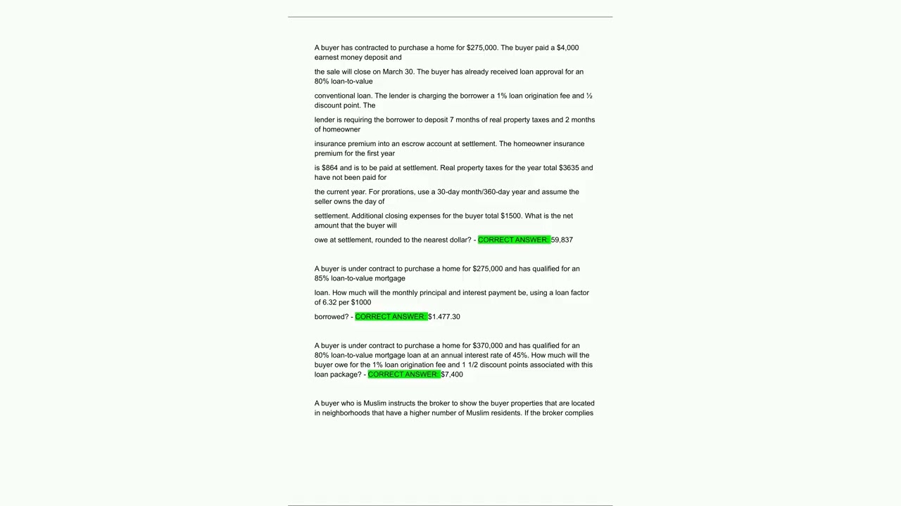 Superior School of Real Estate Final Latest Update 2025 2026 Exam 110 Questions with 100 Verified Co