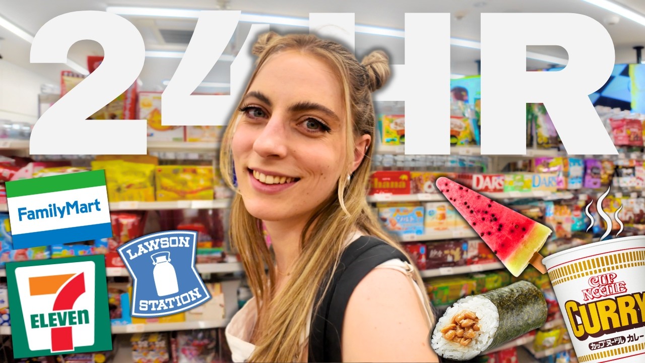 24 HRS of ONLY Japanese Convenience Store Food!!! 🍙