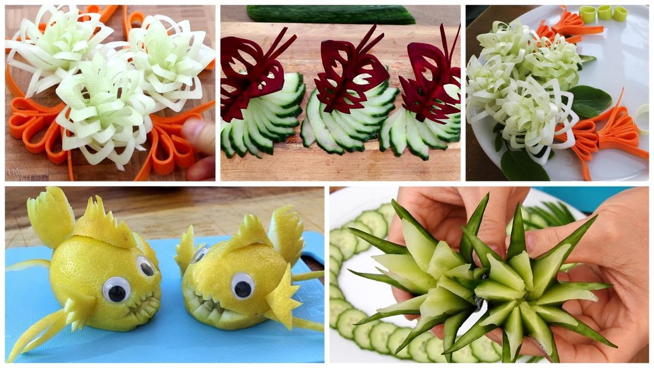 Super Salad Decoration Ideas - 5 Food Art Plate Decoration