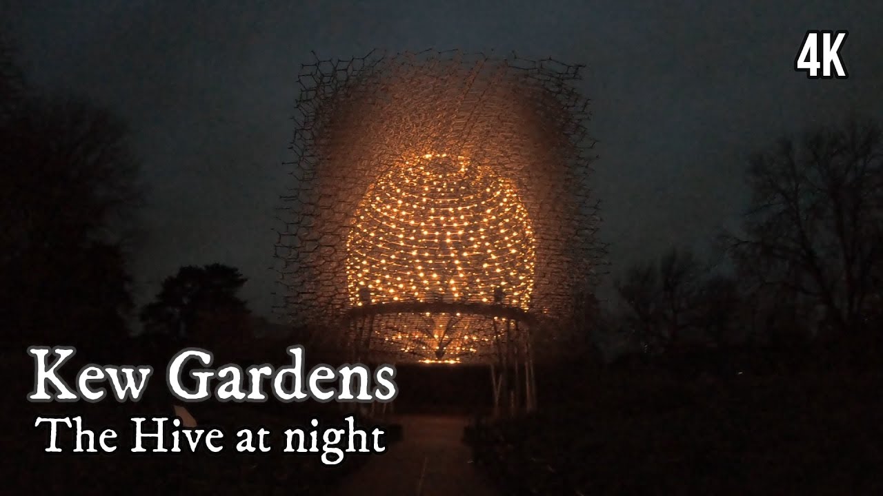 Kew Gardens - The Hive at night (4K)