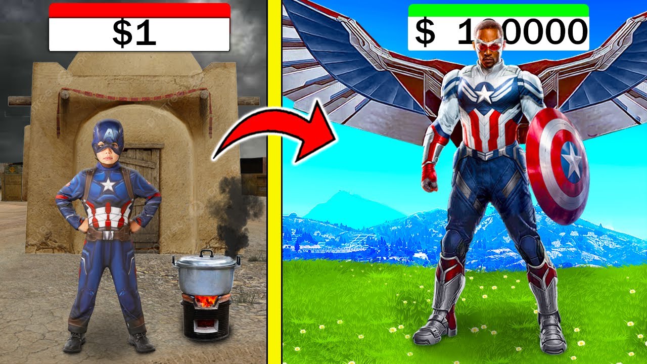 $1 থেকে $1000000 Captain America এর সুইট আপগ্রেড ! GTA 5