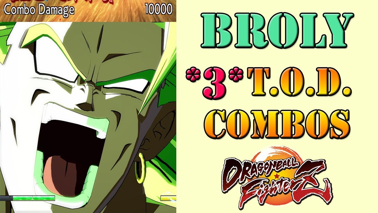 Dragon Ball FighterZ - 3 different styles of Broly T.o.D. combos!