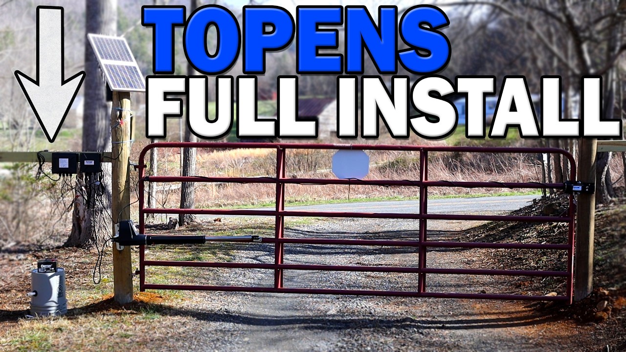 Обзор автоматического открывателя распашных ворот TOPENS &ndash; на солнечных батареях со встроенным за...