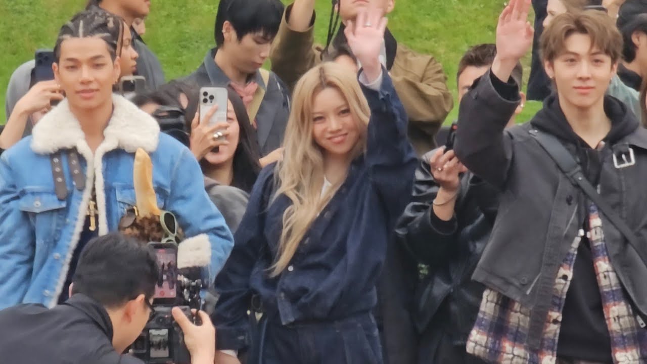 AllDay Project Bailey Sok, Tarzzan, Woochan arrival @ Loewe event for the Paris Fashion Week