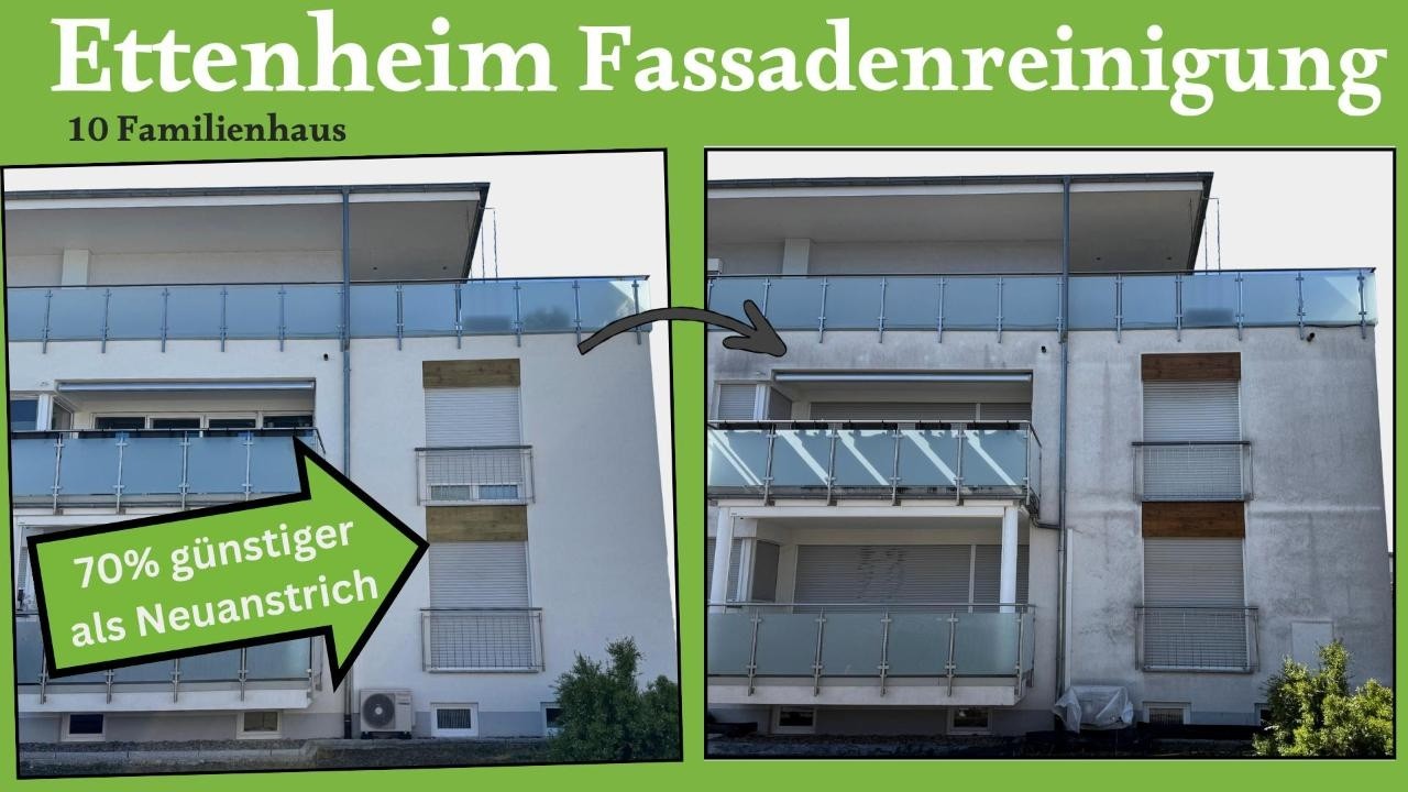 Ettenheim Fassadenreinigung 10-Parteien-Haus in 72 Stunden verwandelt.