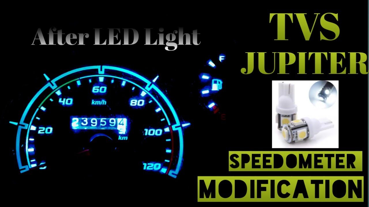 How To Install LED Bulbs In speedometer: TVS JUPITER || TVS JUPITER Me Meter light Change Kaise Kre