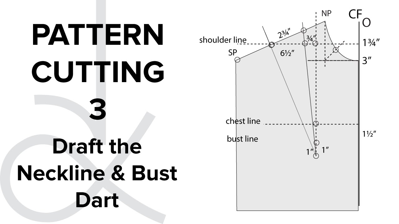 Pattern Cutting - Flat Pattern Drafting, the Bodice Block part 3