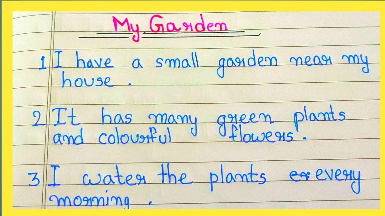 10 lines essay on my garden in english|| My garden essay|| english essay on my garden|| My garden||