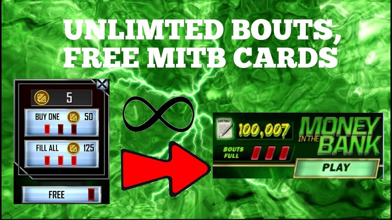 #2 WWE SuperCard MITB FREE BOUT GLITCH!!