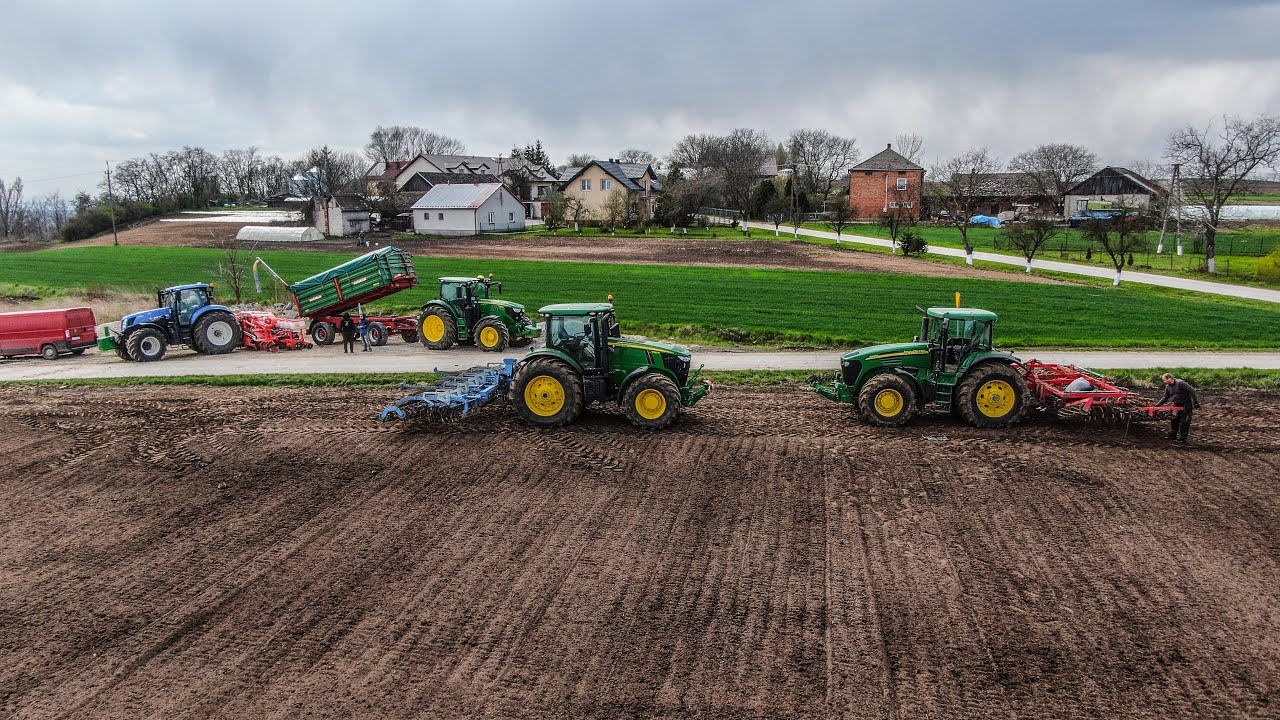 🇵🇱 Wielkie siewy kukurydzy  w GR Kłębek I 2x John Deere I 2x New Holland I