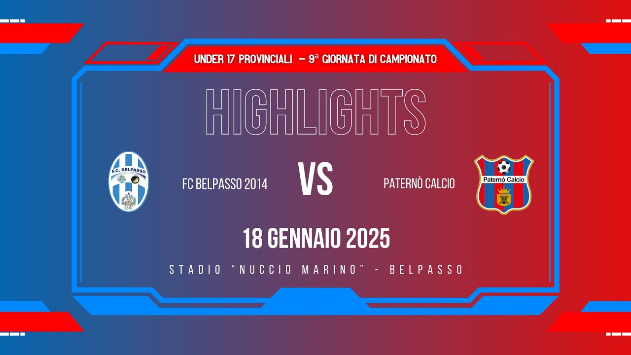 Under 17 | Highlights FC Belpasso -  Paternò Calcio | 18.01.2025