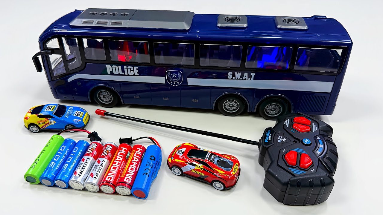 Unboxing Ev 3D Mechanical dinosaur,remote control RC city bus,RC Off-road monster truck,Police car