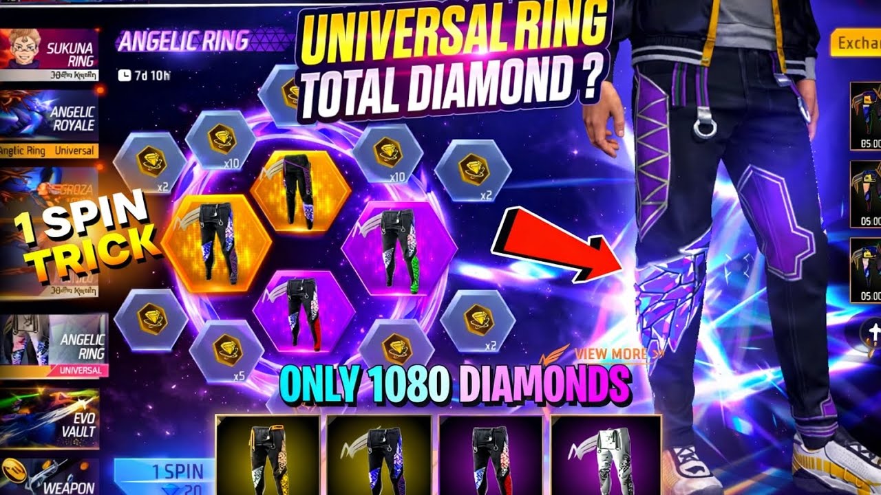🔥 Angelic Pant Spin Event – Full Guide 🎯 | FF Rare Item Back! 😱💎