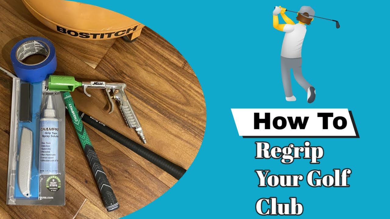 How To Regrip Your Golf Clubs Using Air | DIY Golf Grips #subscribe #golftips